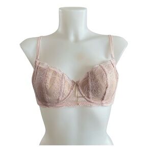 DKNY Women’s Tan Lace Bra Size 34C Underwired